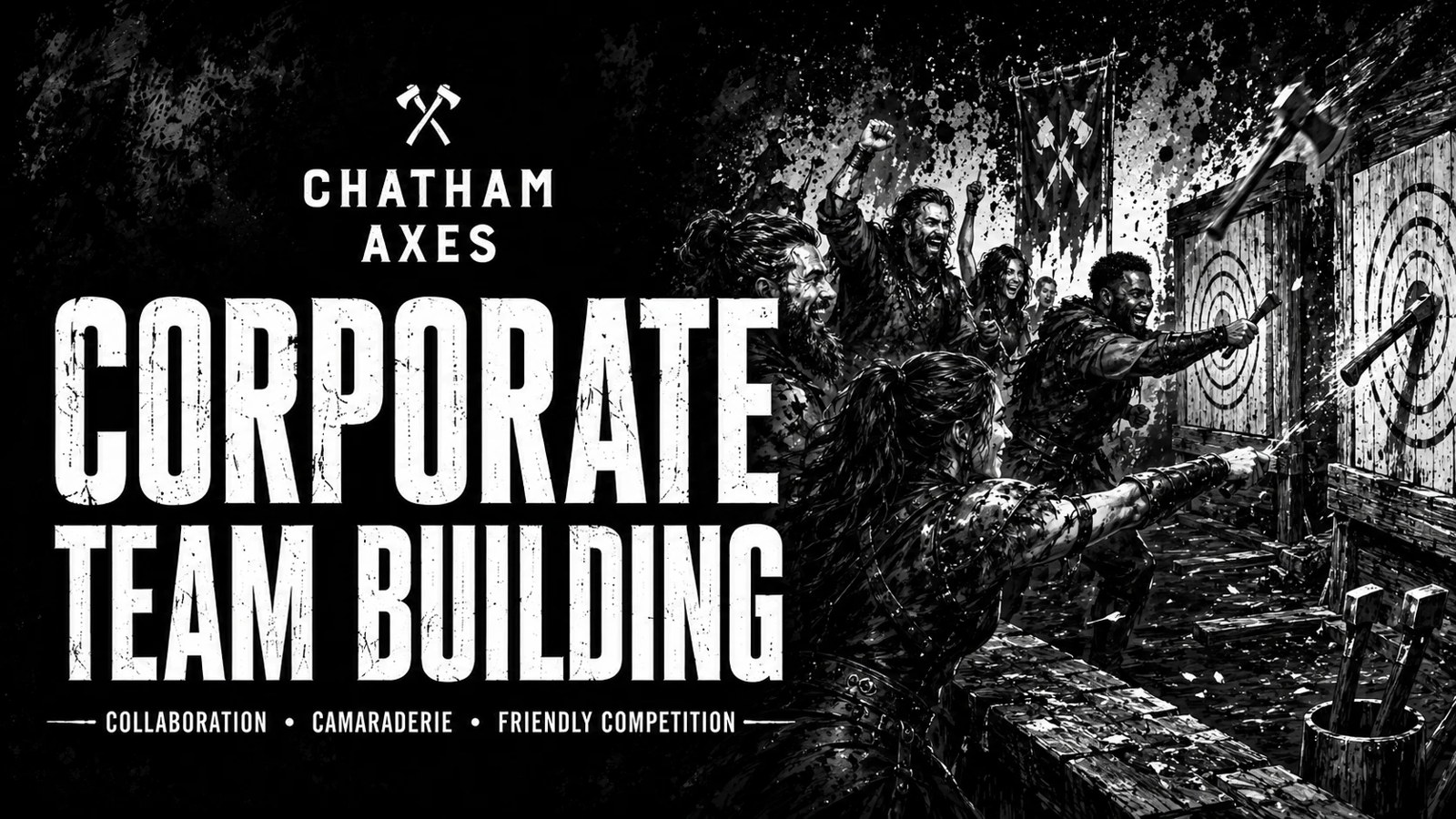 Chatham Axes Corporate Team Building. Collaboration, camaraderie, friendly competition